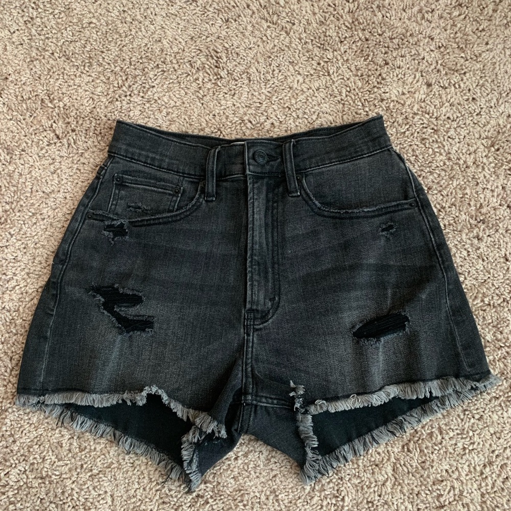 Abercrombie high rise jean shorts